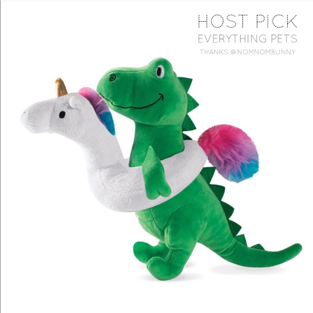 2x 🎉 HP 🎉 🆕 Fringe Studio  Summa Time T Rex Plush Dog Toy